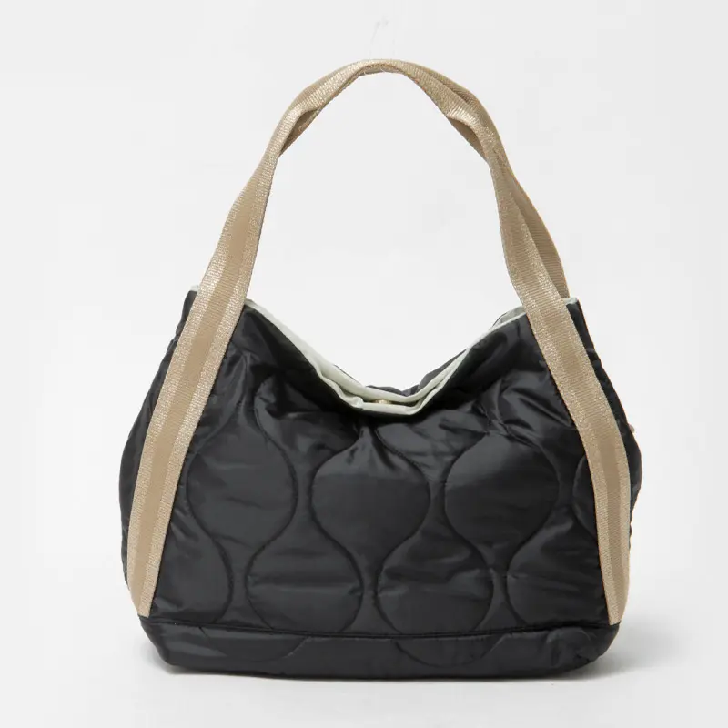 Regalo レガロ ワンズハート ゴールドIVYテープキルト トートバッグ ブラック