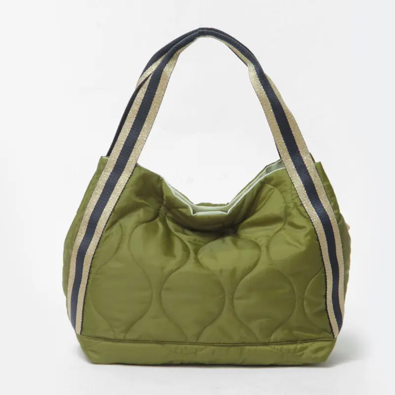 Regalo レガロ ワンズハート ゴールドIVYテープキルト トートバッグ グリーン