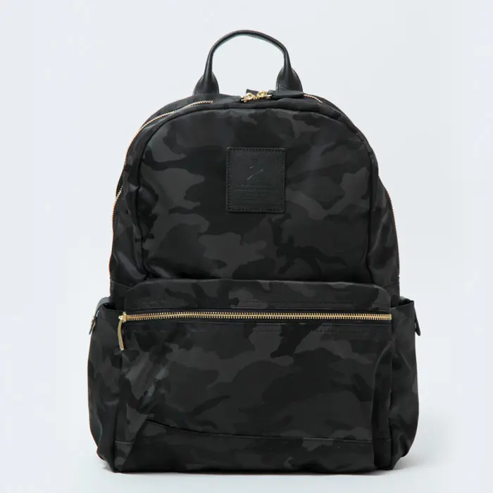 Regalo レガロ ディマンシェ カモフラージュ柄 ナイロン リュック ブラック/ブラック