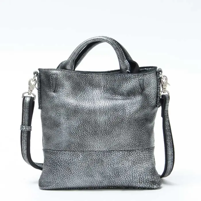 LILY リリー WILE レザー 2way トートバッグ シルバー