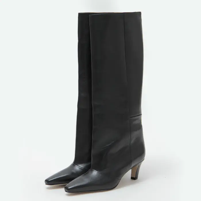 CORSO ROMA9 コルソローマ レザー ロングブーツ BLACK