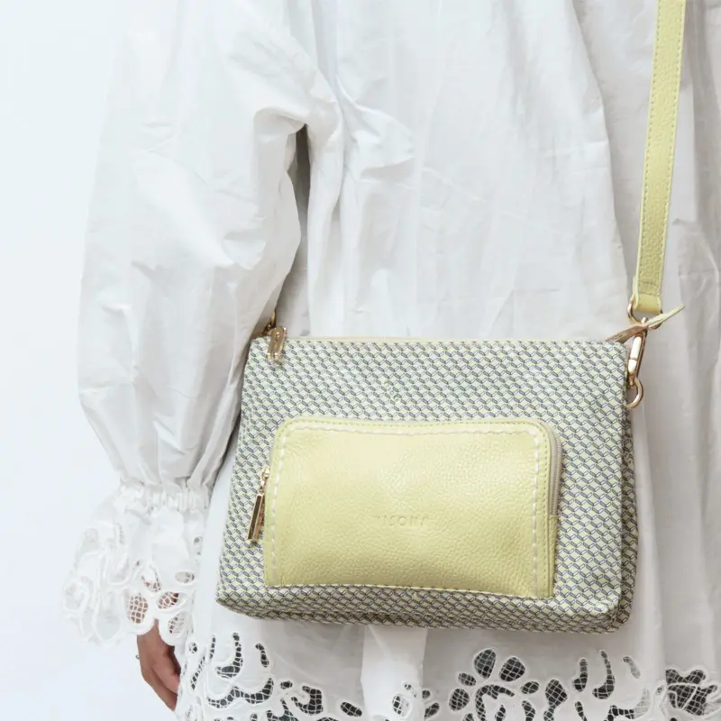 VISONA ヴィソナ モノグラムプリント ミニショルダーバッグ L.BLUE