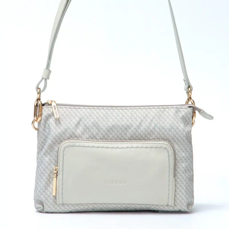VISONA ヴィソナ モノグラムプリント ミニショルダーバッグ OFF WHITE