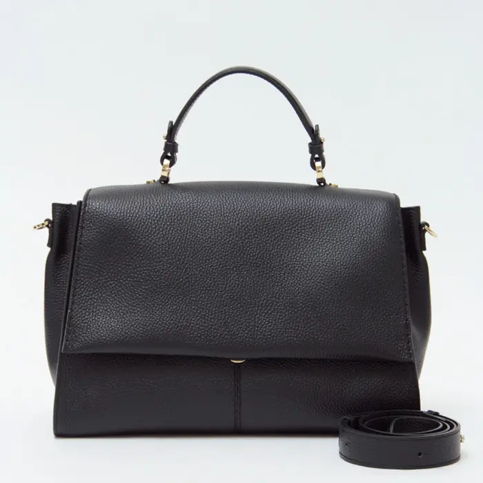 LORISTELLA ロリステッラ MURIEL レザー 2way ハンドバッグ (M) BLACK