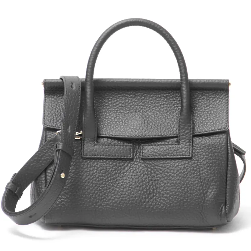 LORISTELLA ロリステッラ ISABELLA シュリンクレザー 2WAY ボストンバッグ BLACK