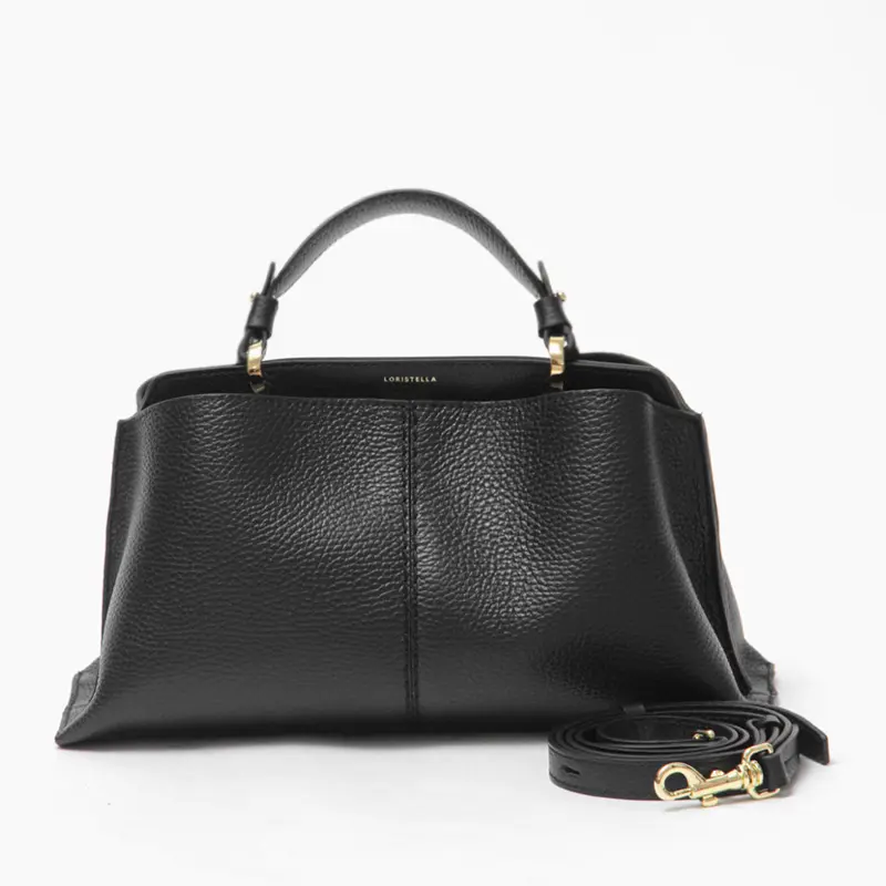 LORISTELLA ロリステッラ FIORENZA スエード 2WAY ハンドバッグ BLACK