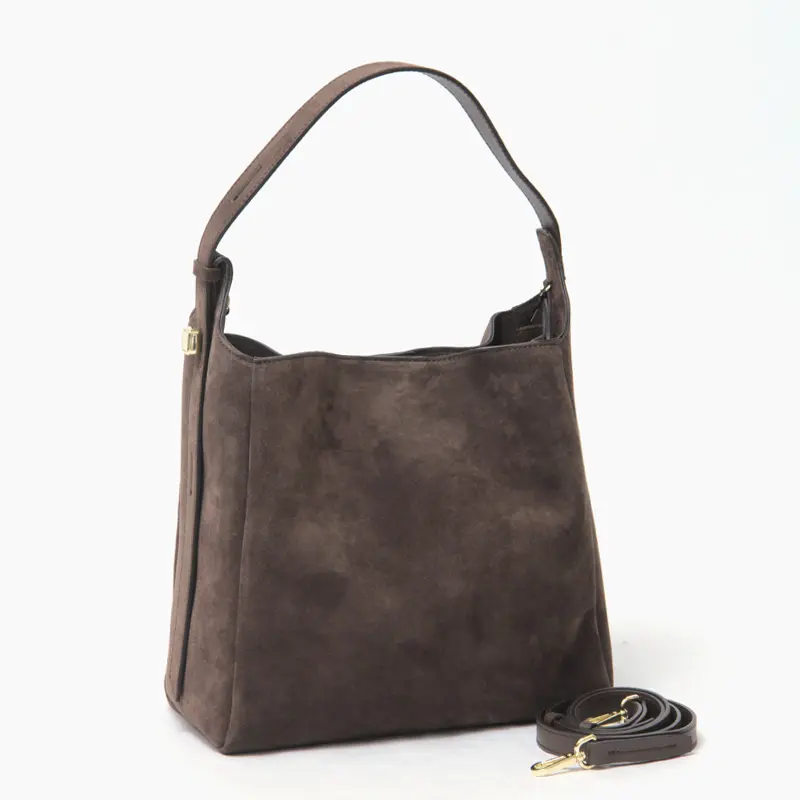 LORISTELLA ロリステッラ EVA レザー 2way ショルダーバッグ (M) CHOCOLATE/スエード