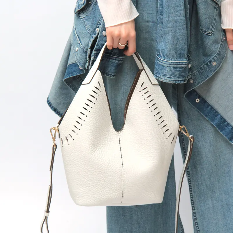 LORISTELLA ロリステッラ LYSA レザー 2way トートバッグ (S) WHITE