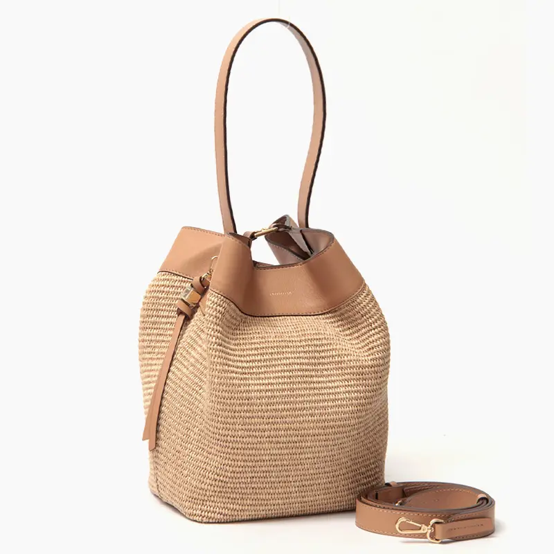 LORISTELLA ロリステッラ EMMA STRAW ラフィア調 2WAY かごバッグ(M) NATURAL