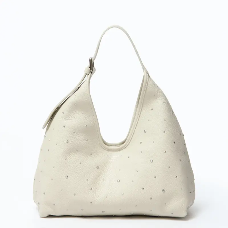 CHRISTIAN VILLA クリスチャンヴィラ Alma スタッズ付き レザー ハンドバッグ (M)