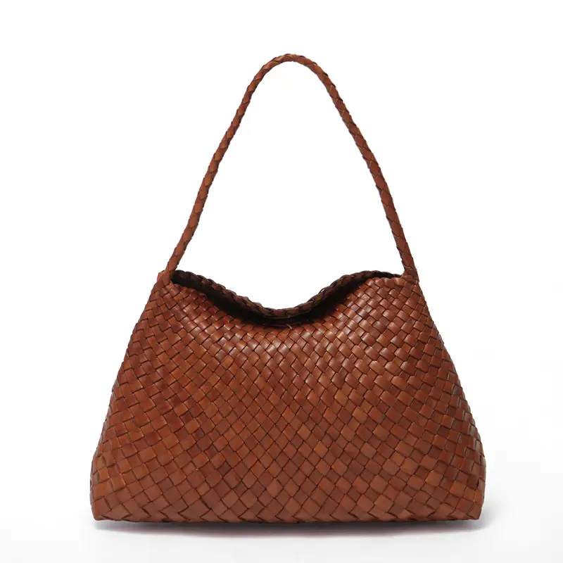 dragon ドラゴン SANTA MARIA レザー メッシュ ハンドバッグ TAN