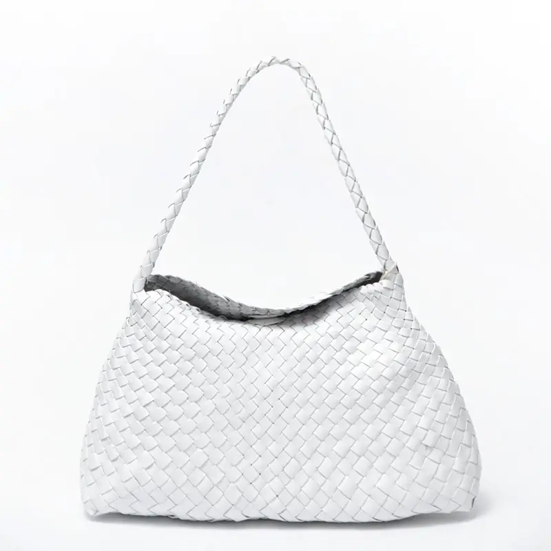 dragon ドラゴン SANTA MARIA レザー メッシュ ハンドバッグ WHITE