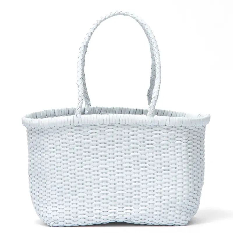 dragon ドラゴン B WVAVE BASKET SMALL レザー メッシュ トートバッグ WHITE