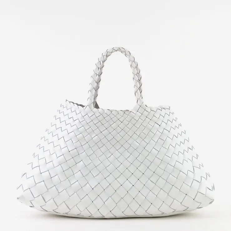 dragon ドラゴン SANTA CROCE SMALL レザー メッシュバッグ WHITE