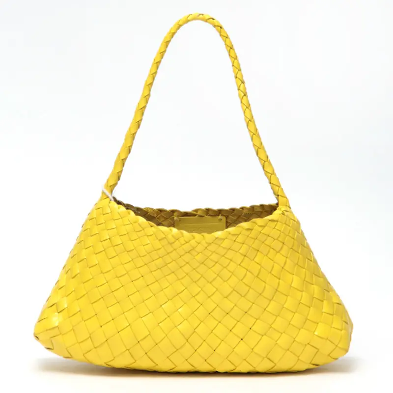 dragon ドラゴン ROSANNA レザーメッシュ ワンハンドルバッグ YELLOW