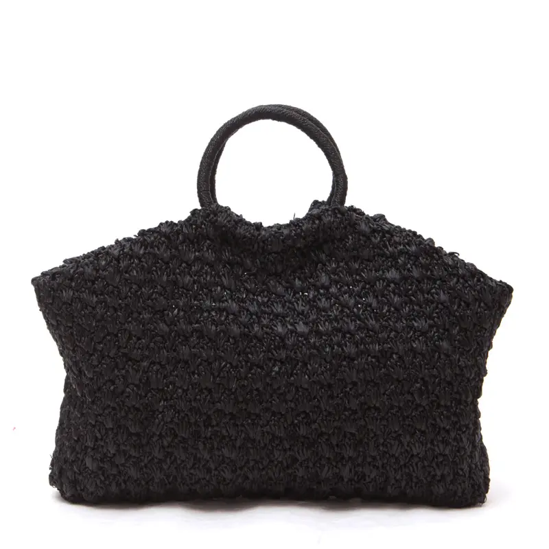 MAISON N.H PARIS メゾンエヌアッシュパリ CLEMENTINE ラフィア かごバッグ BLACK