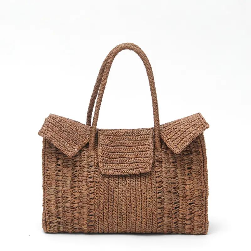 MAISON N.H PARIS メゾンエヌアッシュパリ DAHLIA MINI ラフィア かごバッグ SUCRE BROWN