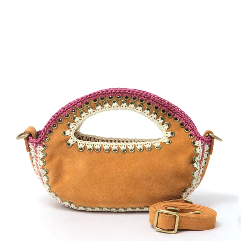 NINA S スエード 2way ハンドバッグ