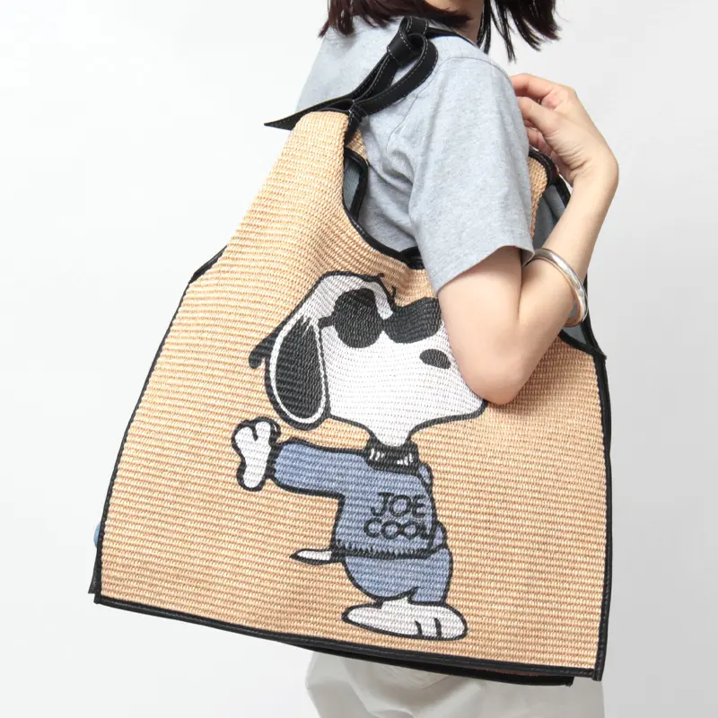ANITA BILARDI アニタビラルディ PICASSO RAFFIA LIKE スヌーピープリント かごバッグ