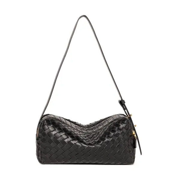 elleme エレメ Trousse Woven Leather レザーメッシュ ショルダーバッグ