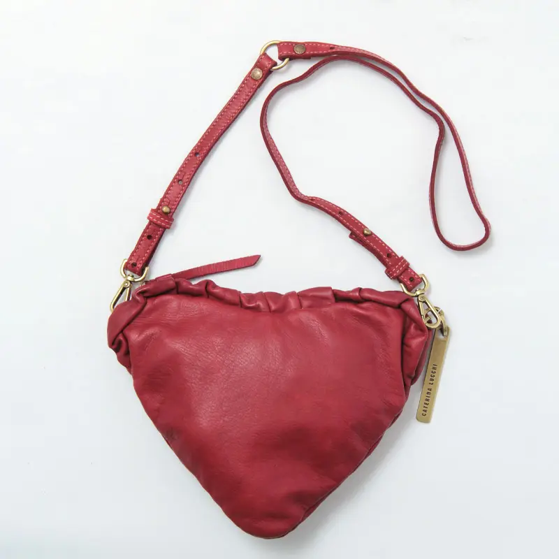CATERINA LUCCHI カテリーナ ルッキ ハート型 レザー ミニ ショルダーバッグ RED