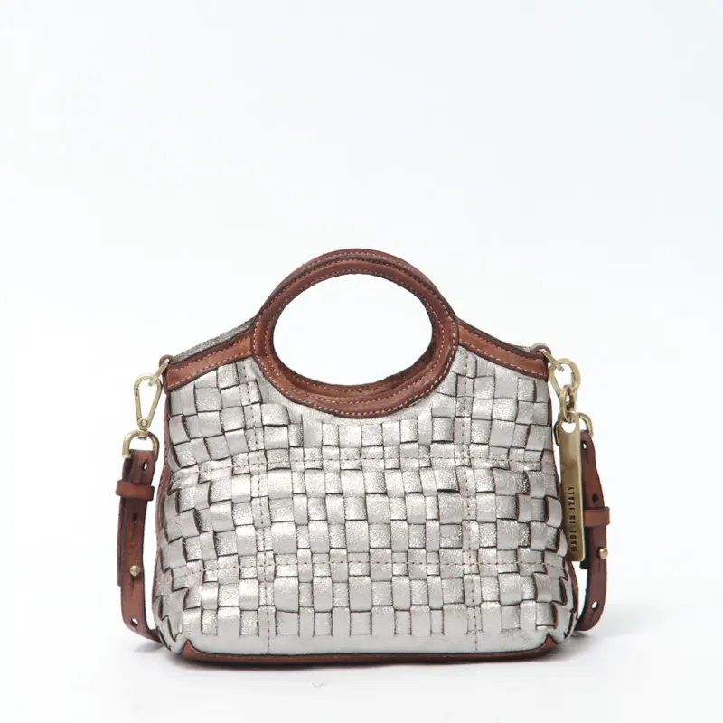 CATERINA LUCCHI カテリーナ ルッキ メタリックレザー メッシュ 2way トートバッグ