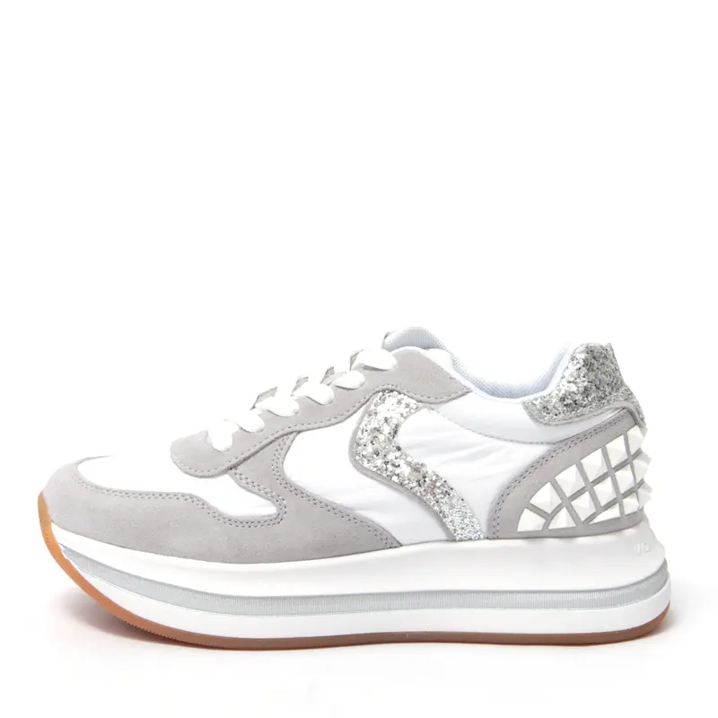 VOILE BLANCHE ボイルブランシェ MERRY STUDS スタッズデザイン 厚底スニーカー GREY-WHITE-SILVER
