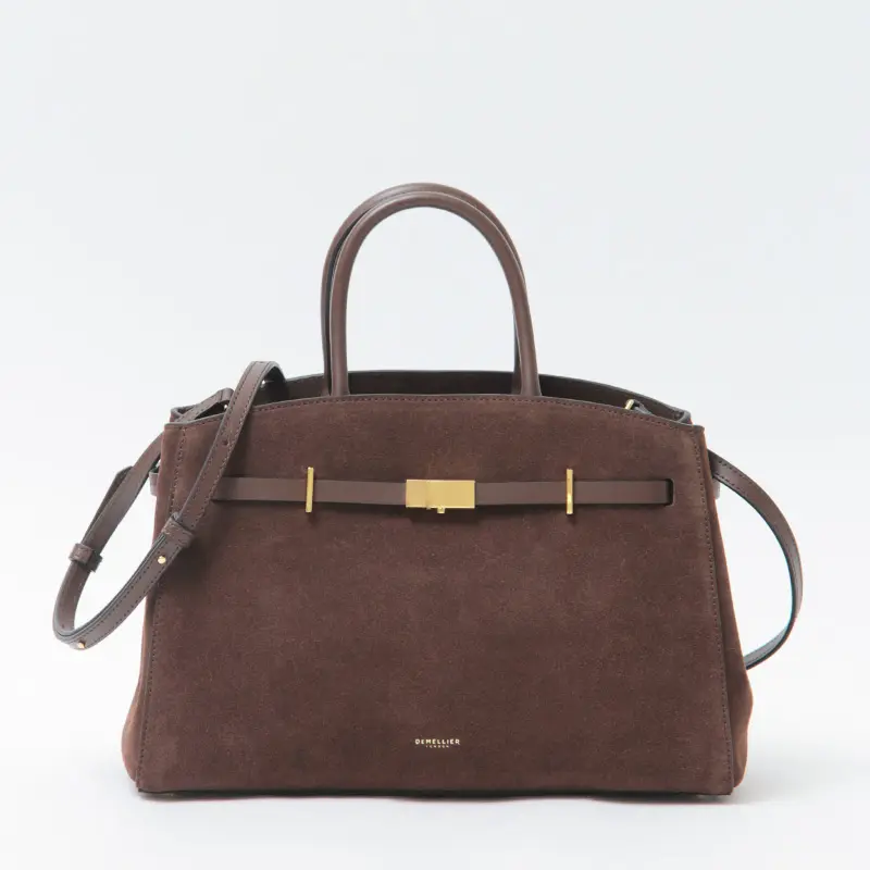 DEMELLIER デメリエー The Midi Hudson 2way レザー トートバッグ（M） MOCHA