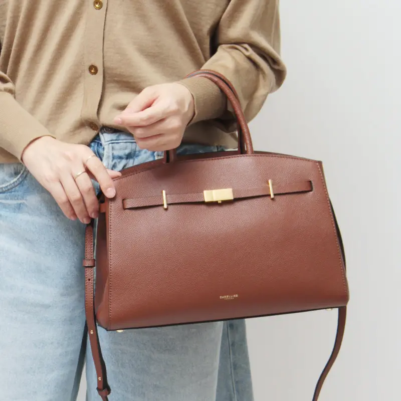 DEMELLIER デメリエー The Midi Hudson 2way レザー トートバッグ（M）