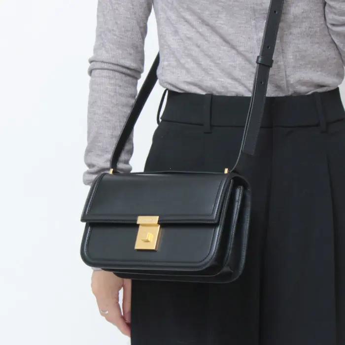 DEMELLIER デメリエー The Paris Crossbody スムースレザー ショルダーバッグ