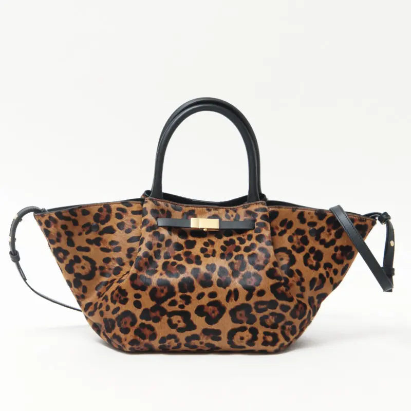 DEMELLIER デメリエー The Midi New York レオパード柄 カーフヘア 2way トートバッグ LEOPARD