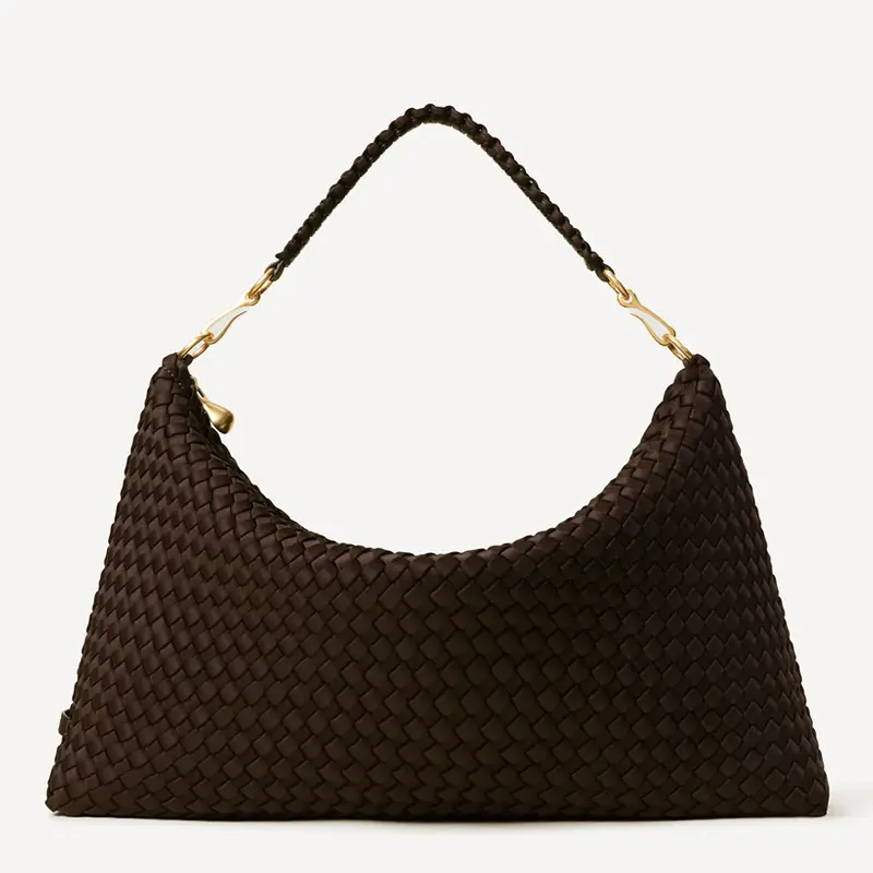 NAGHEDI ナゲディ Porto Medium Half-Moon Bag メッシュ ショルダーバッグ SN41263LD CHOCOLATE