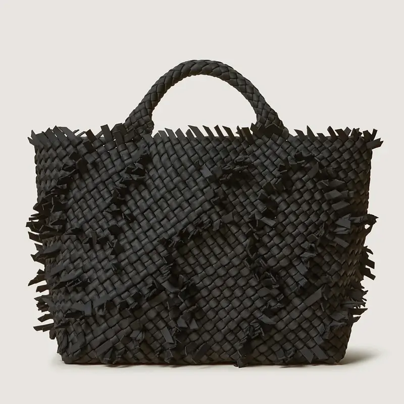 NAGHEDI ナゲディ St Barths ネオプレン イントレチャート トートバッグ(M) ONYX