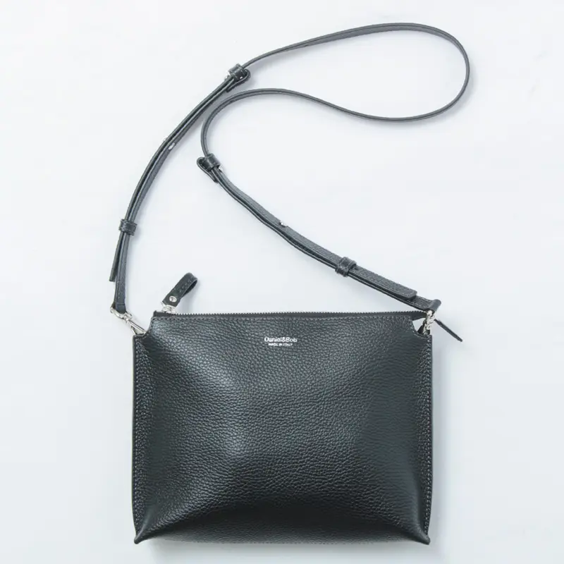 Daniel&Bob ダニエルアンドボブ OTELLO シュリンクレザー ショルダーバッグ BLACK