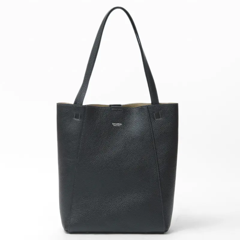 Daniel&Bob ダニエルアンドボブ NEW ALVISE-28 シュリンクレザー 縦型トートバッグ BLACK