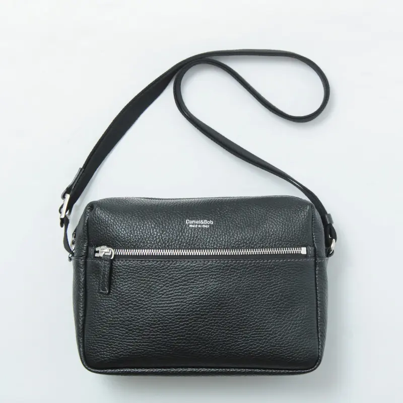 Daniel&Bob ダニエルアンドボブ MATTONCINO シュリンクレザー ショルダーバッグ U600 BLACK