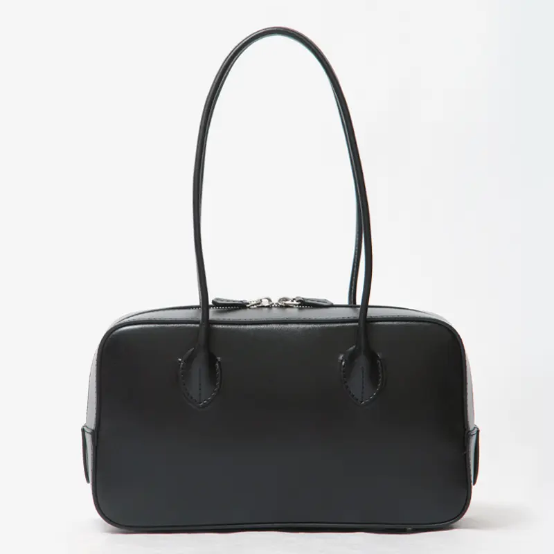 MAISON CANAU メゾンカナウ スムースレザー EW ボックス ボストンバッグ（S）