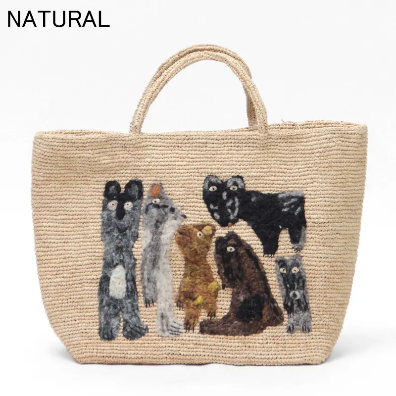 sophie digard ラフィア　ハンドバッグ　フラワー　編み　カゴバッグ ソフィーディガールのラフィア かごバッグ ｜送料無料|NATURAL