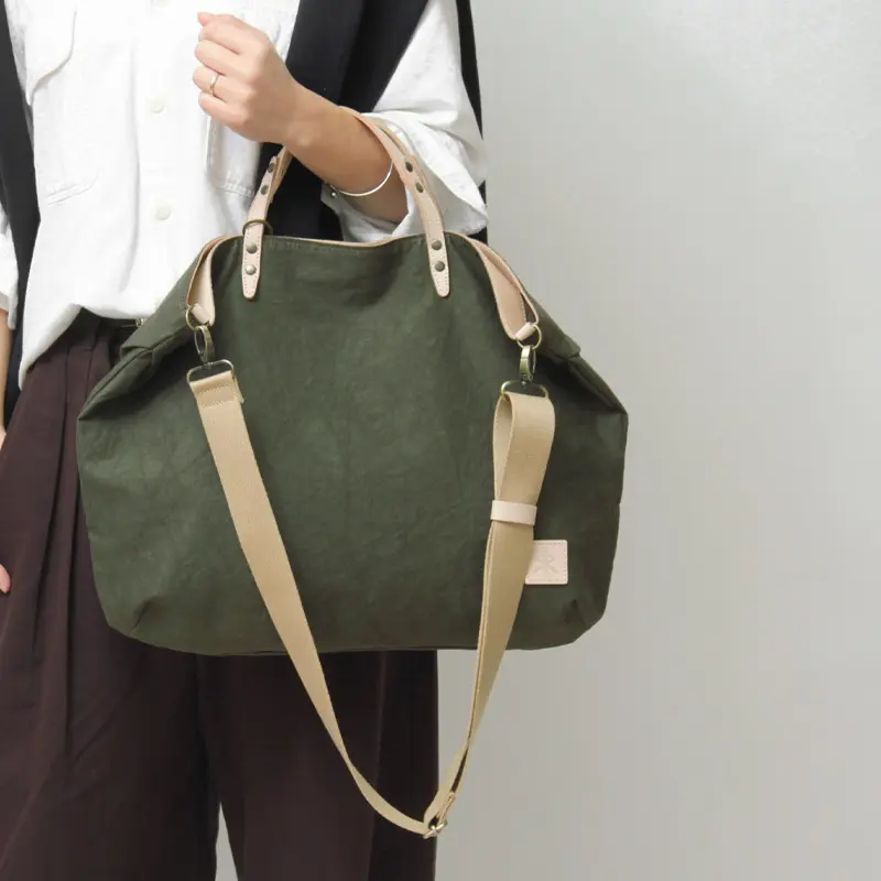 レレガロ バッグ REGALO トートバッグ 2WAY 斜めがけ A4 横入れ レザーコンビ ナイロン 本革 軽量 レディース Lサイズ 日本製 ヴィンテージアーミー re-5900 