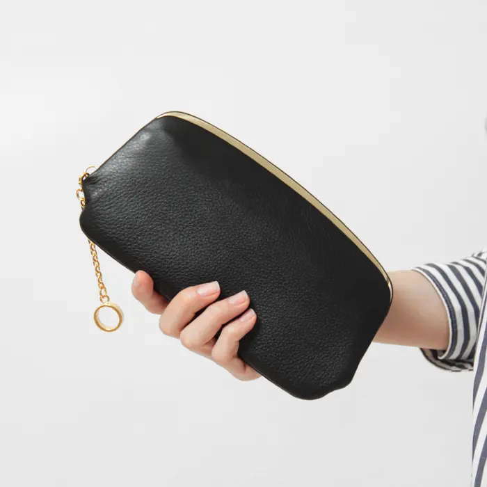 pomtata 財布 ポンタタ 長財布 がま口 本革 ソフトレザー リングチャーム レディース 品番：P2931