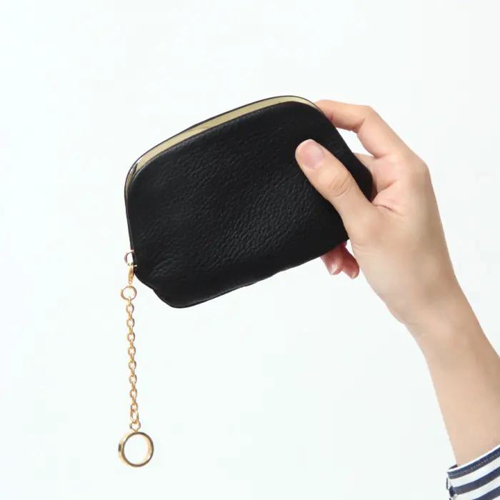 pomtata 財布 ポンタタ ミニ財布 コンパクトウォレット がま口 本革 ソフトレザー リングチャーム レディース 品番：P2932