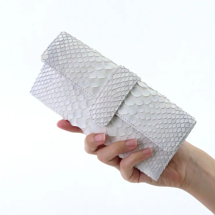 VIA DOAN ヴィア ドアン 長財布 フラグメントケース スマート財布 本革 パイソン ホワイト 白 bran python ブランパイソン レディース 品番：462