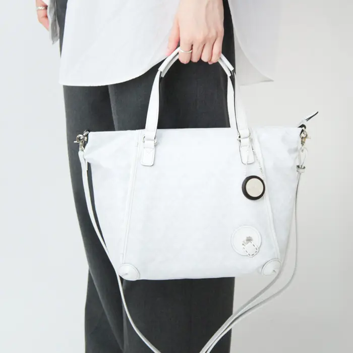 ペレボルサ バッグ PELLE BORSA トートバッグ アライブ Alive 2way 斜めがけ 軽い 防水 防汚 レディース ネイビー ホワイト pelleborsa 品番：4412